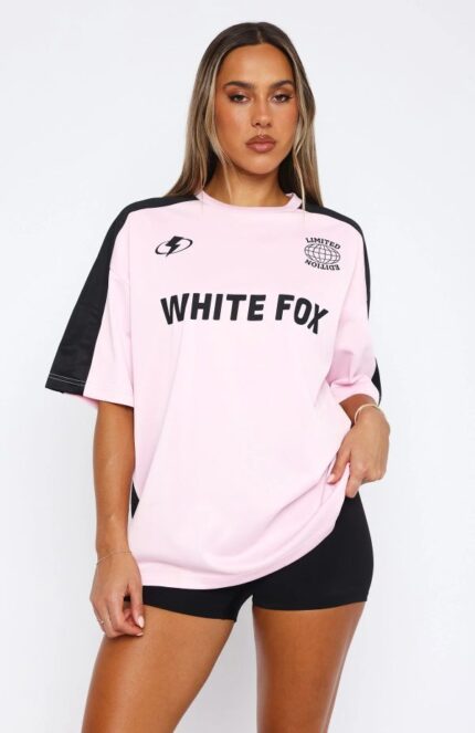 Checking Up On You Oversized Tee Light Pink