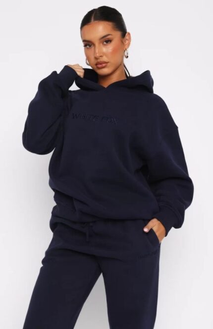 Stay Lifted Oversized New Navy Hoodie